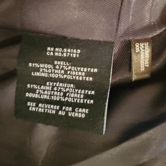 Cole Haan Signature Houndstooth Wool Blend Belted Trench Pea Coat Size 14 - Picture 2 of 9